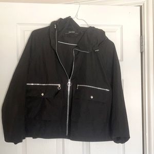 Zara Basic black windbreaker. Size S.
